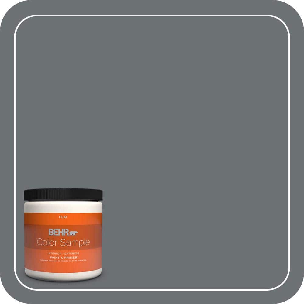 BEHR PREMIUM PLUS 8 oz. #PPU18-03 Antique Tin Flat Interior/Exterior Paint & Primer Color Sample