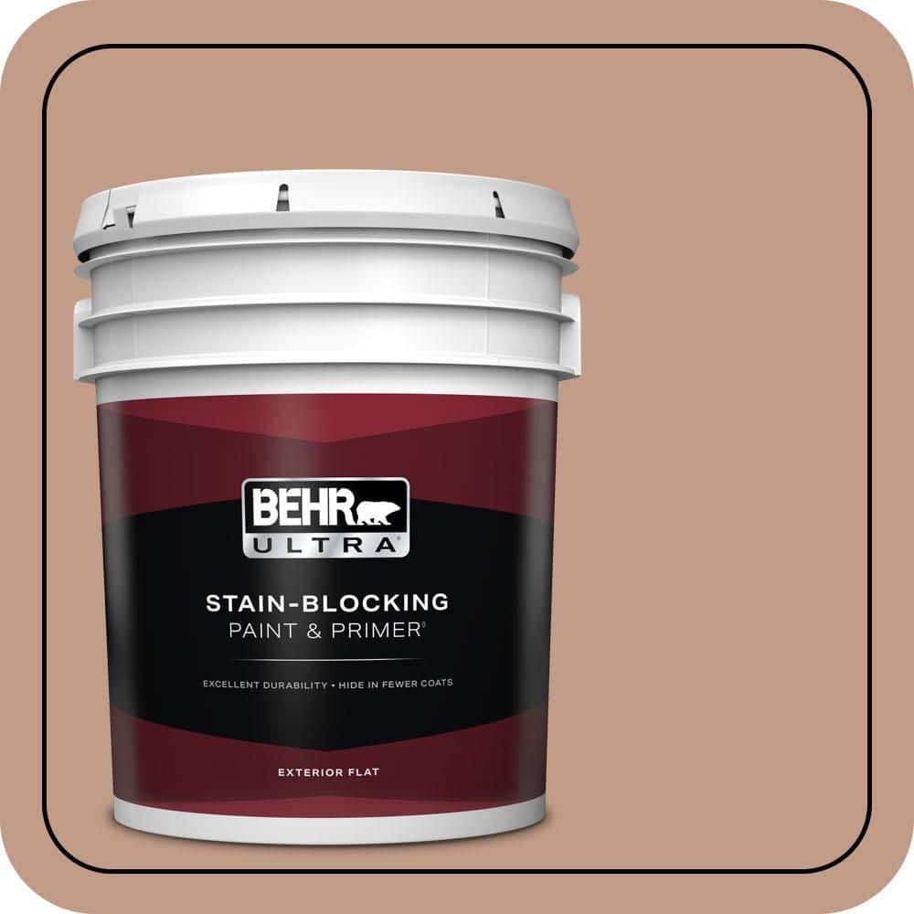 BEHR ULTRA 5 gal. #S200-4 Chestnut Bisque Flat Exterior Paint & Primer