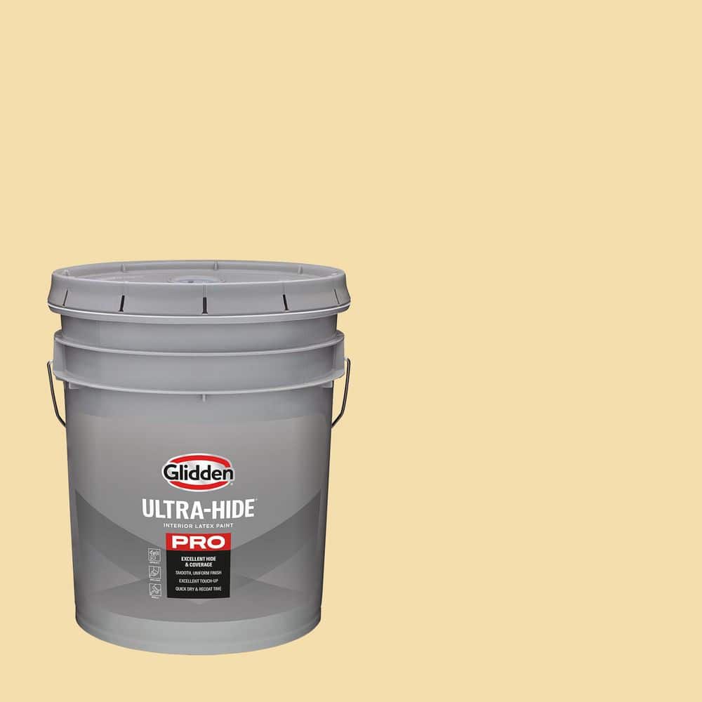 Glidden Ultra-Hide 1 gal. PPG1209-3 Dusty Yellow Eggshell Interior Paint