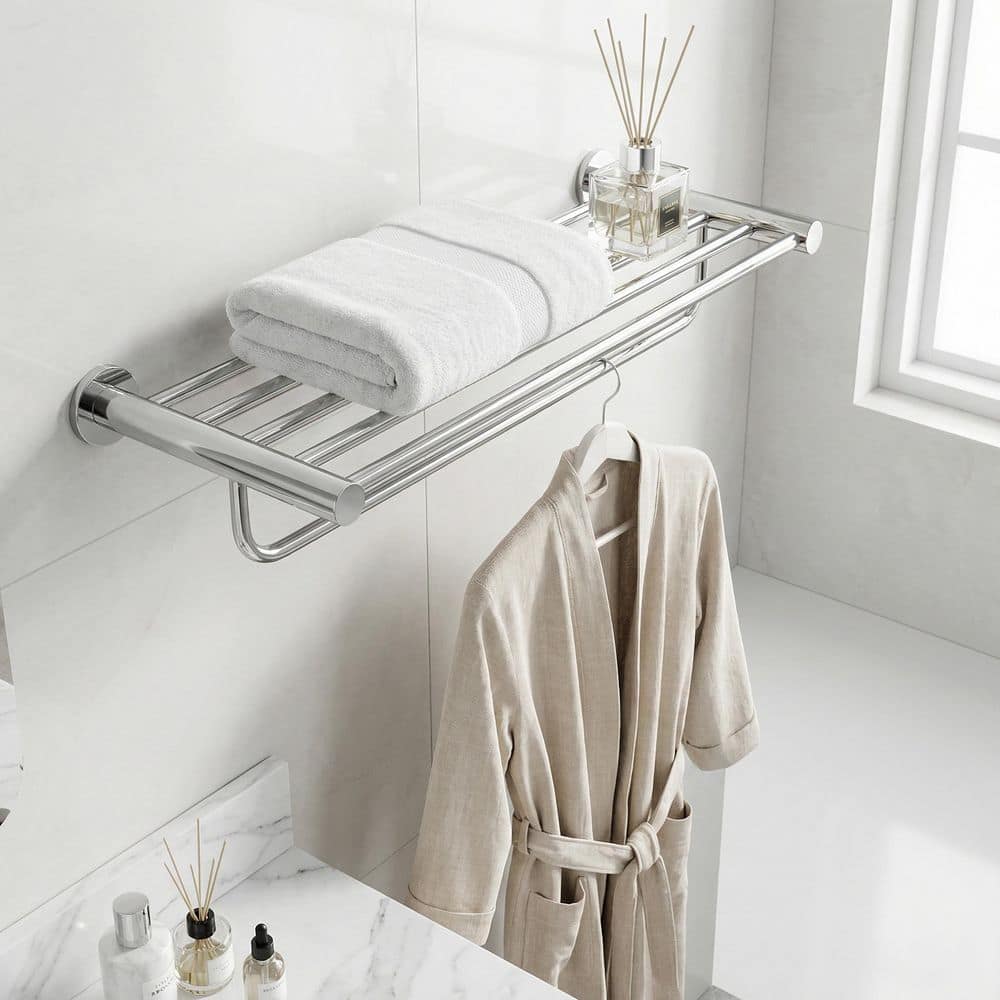 ATKING Stainless Steel 5-Towel Holders Wall Mounted 24 in. Towel Rack (2)