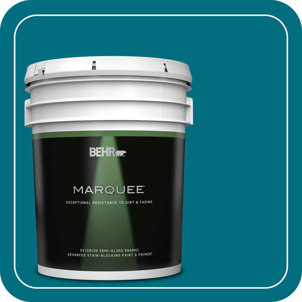 BEHR MARQUEE 5 gal. #MQ4-54 Coastal Jetty Semi-Gloss Enamel Exterior Paint & Primer