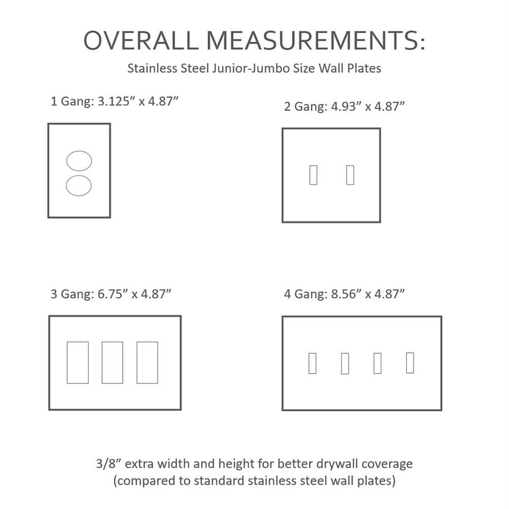 Legrand Pass & Seymour 302/304 S/S 1 Gang Box Mounted Blank Jumbo Wall Plate, Stainless Steel (1-Pack) (3)