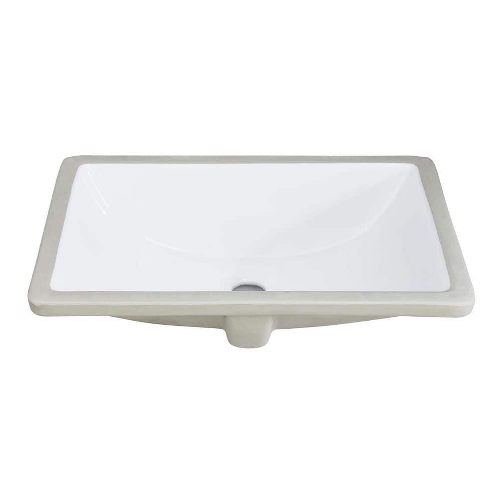 LIVACA 21.85 in. 16.73 in. Drop-In Bathroom Sink in White Ceramic with Overflow and Non-Porous Easy-Clean Surface (1)