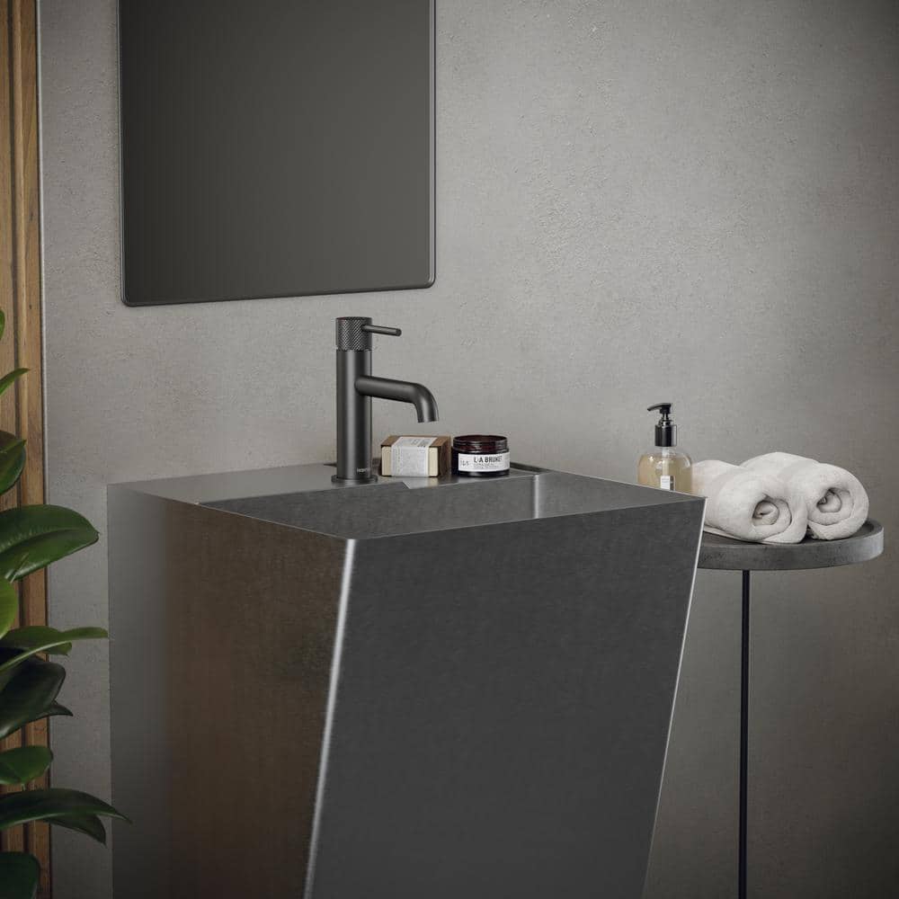 Karran CCP500 32-3/4 in. Stainless Steel Pedestal Sink in Stainless Steel (3)