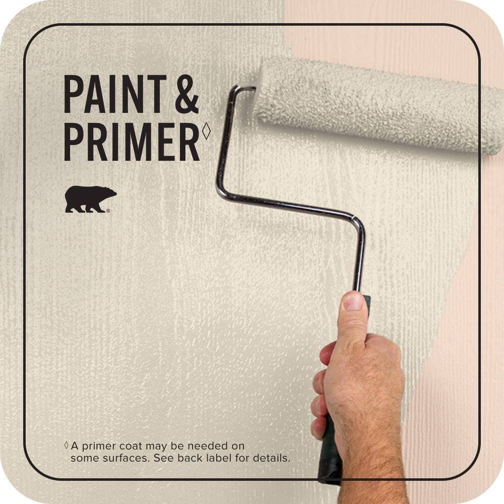 BEHR PREMIUM PLUS 1 qt. #PPU7-15 Ivory Lace Satin Enamel Exterior Paint & Primer (3)