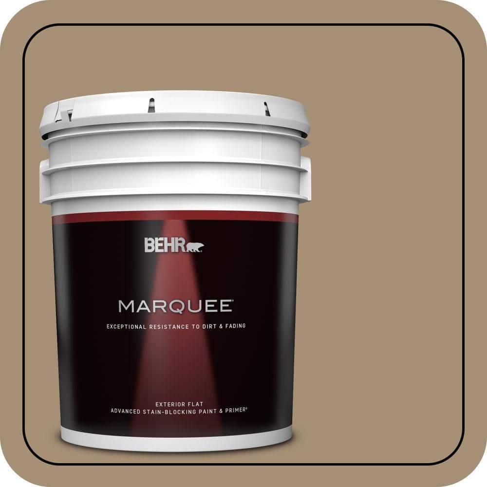 BEHR MARQUEE 5 gal. #N300-5 Hidden Treasure Flat Exterior Paint & Primer