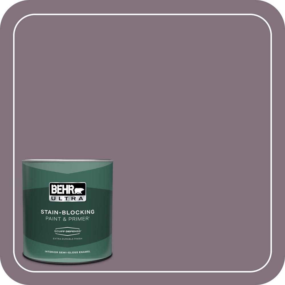 BEHR ULTRA 1 qt. #690F-6 Wine Frost Extra Durable Semi-Gloss Enamel Interior Paint & Primer