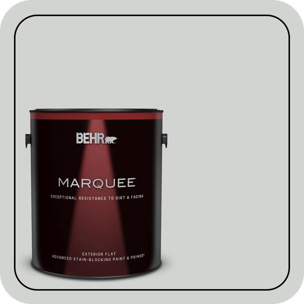 BEHR MARQUEE 1 gal. #780E-3 Sterling Flat Exterior Paint & Primer (2)