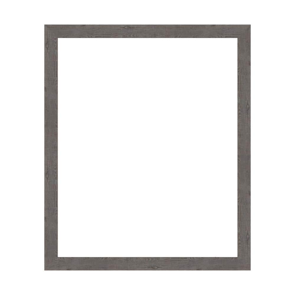Amanti Art Mirror Makeover Rustic Plank Grey Narrow 31.25 in. W x 37.25 in. H Bathroom Mirror Frame Border Kit-Fits a 30 x36 mirror (1)