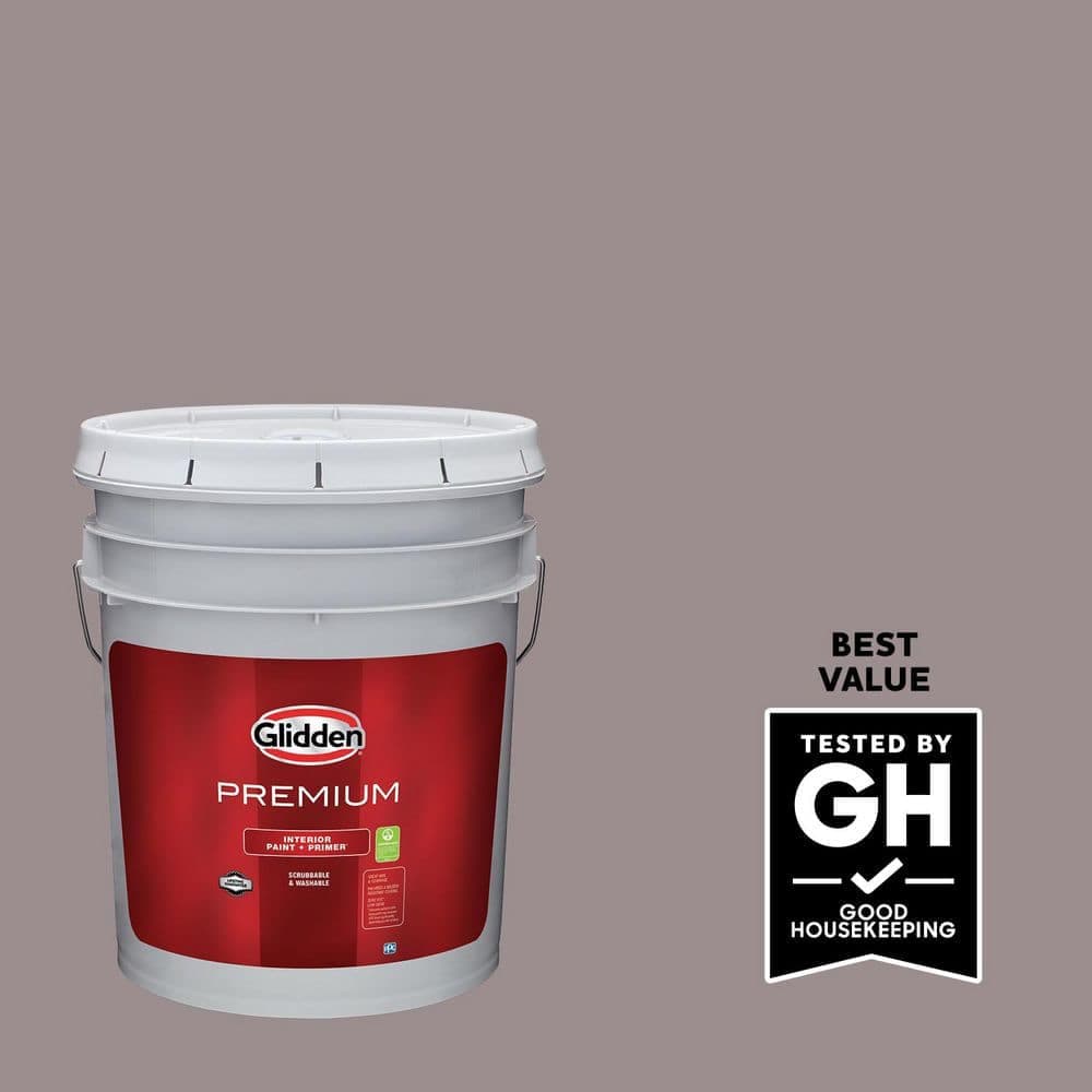 Glidden Premium 5 gal. PPG1014-5 Gray Violet Satin Interior Paint