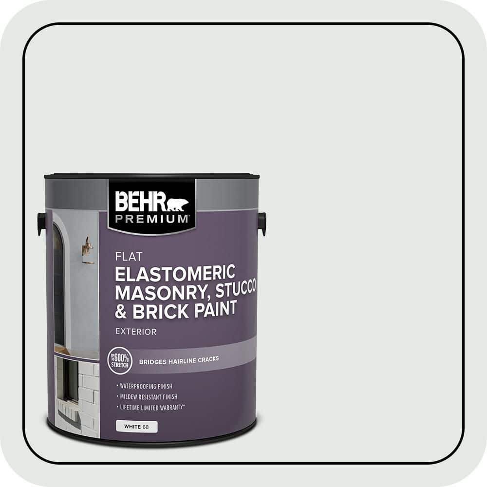 BEHR PREMIUM 1 gal. #MS-63 White Clad Elastomeric Masonry, Stucco and Brick Exterior Paint (1)