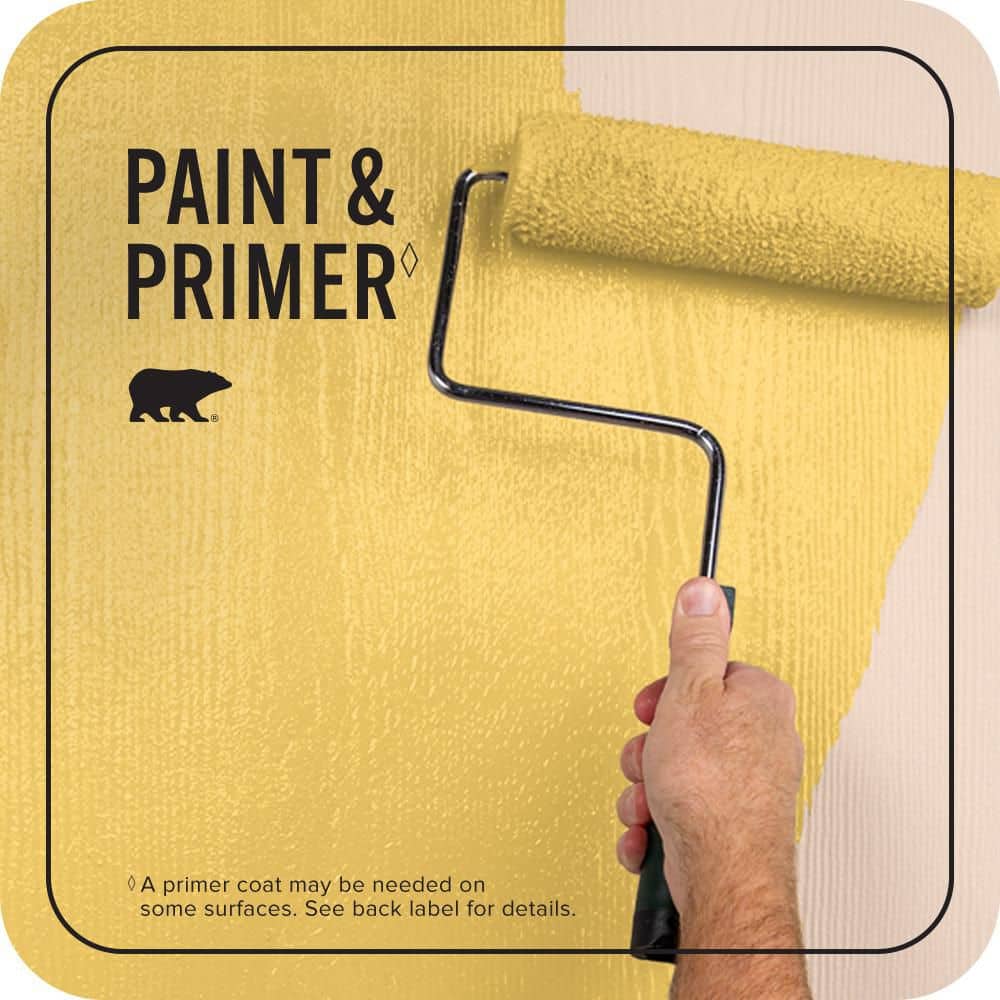 BEHR PREMIUM PLUS 1 qt. #P290-5 Squash Blossom Semi-Gloss Enamel Exterior Paint & Primer (3)