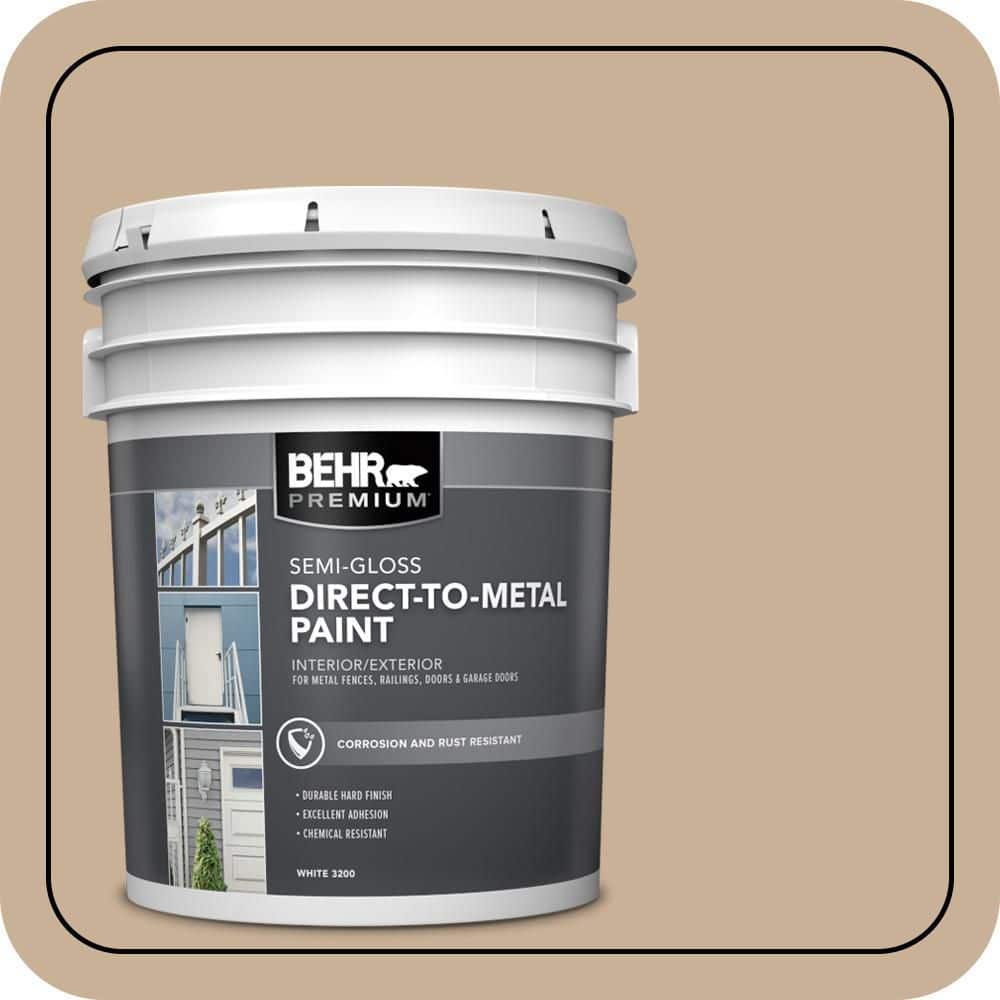 BEHR PREMIUM 5 gal. #MQ2-46 Basswood Semi-Gloss Direct to Metal Interior/Exterior Paint