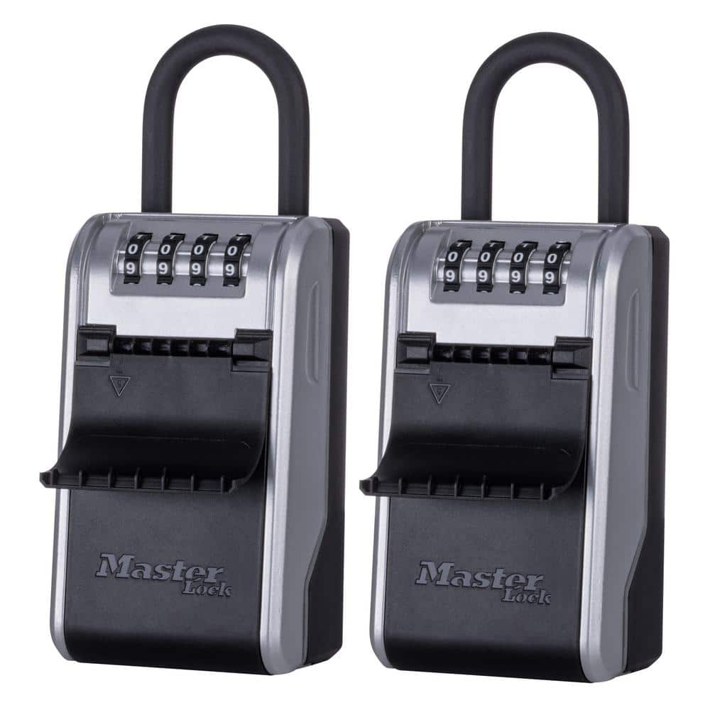 Master Lock Large Outdoor Lock Box with Combination Dial and Removable Shackle (2-Pack)