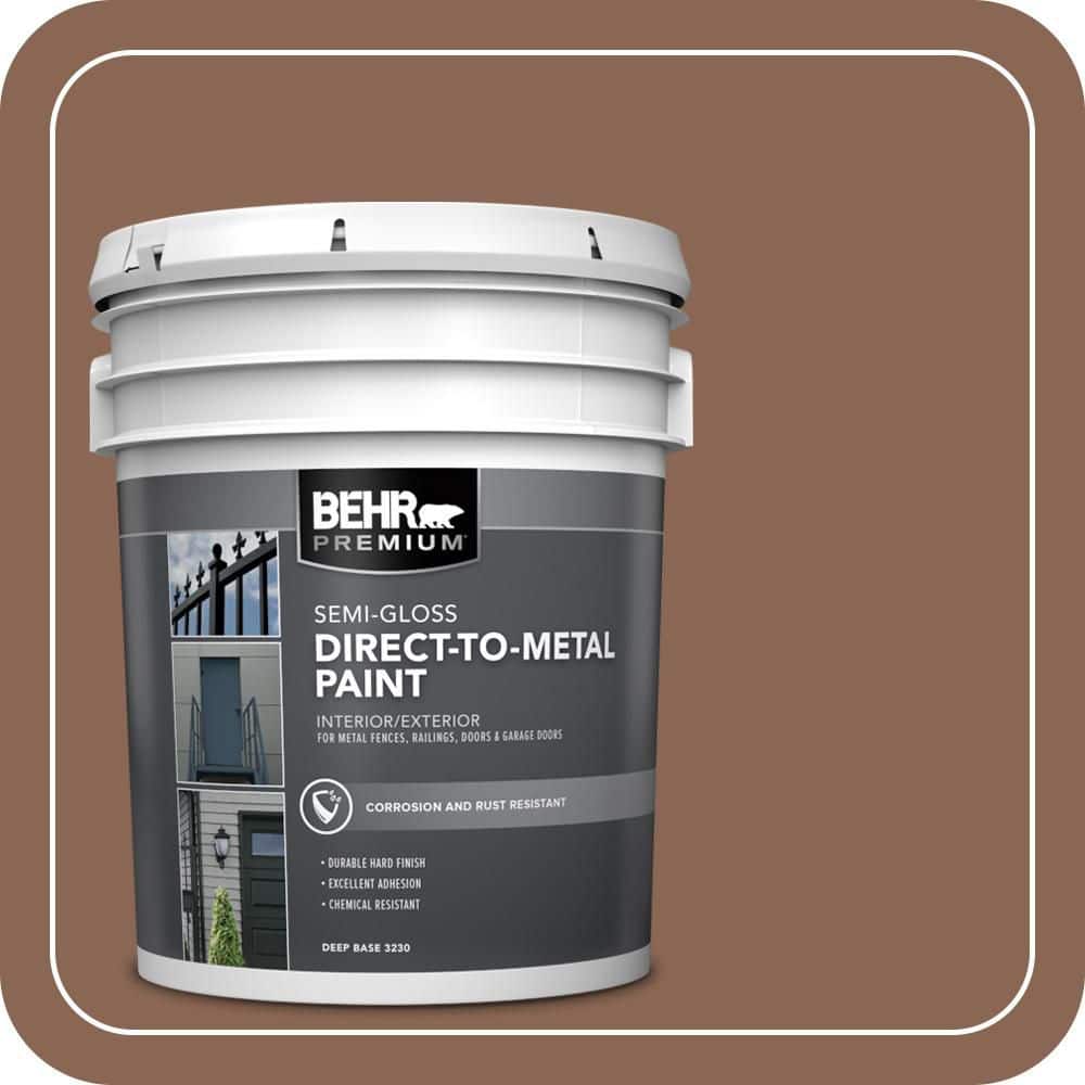 BEHR PREMIUM 5 gal. #PPU3-17 Clay Pot Semi-Gloss Direct to Metal Interior/Exterior Paint