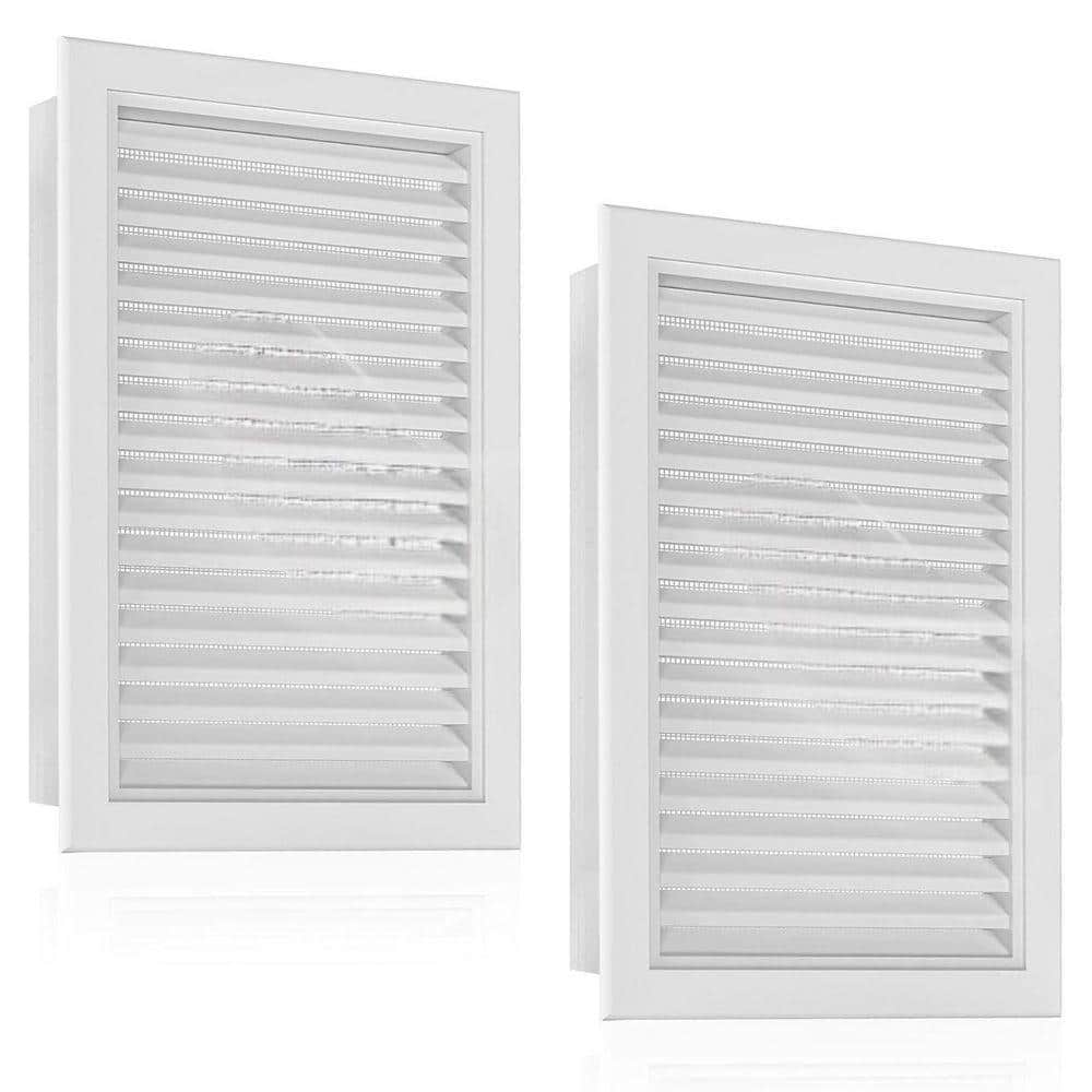 KIWDZFU 12 x 18 Aluminum Gable Vents with Screen 2 Pack Maximize Ventilation Paintable and Stainable for Attics and Sheds (1)
