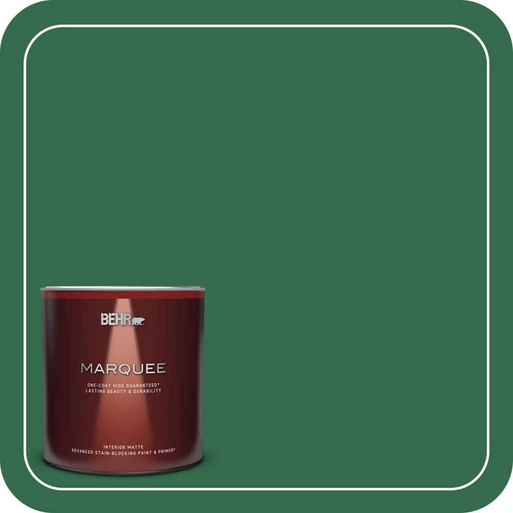 BEHR MARQUEE 1 qt. #S-H-460 Chopped Chive Matte Interior Paint & Primer
