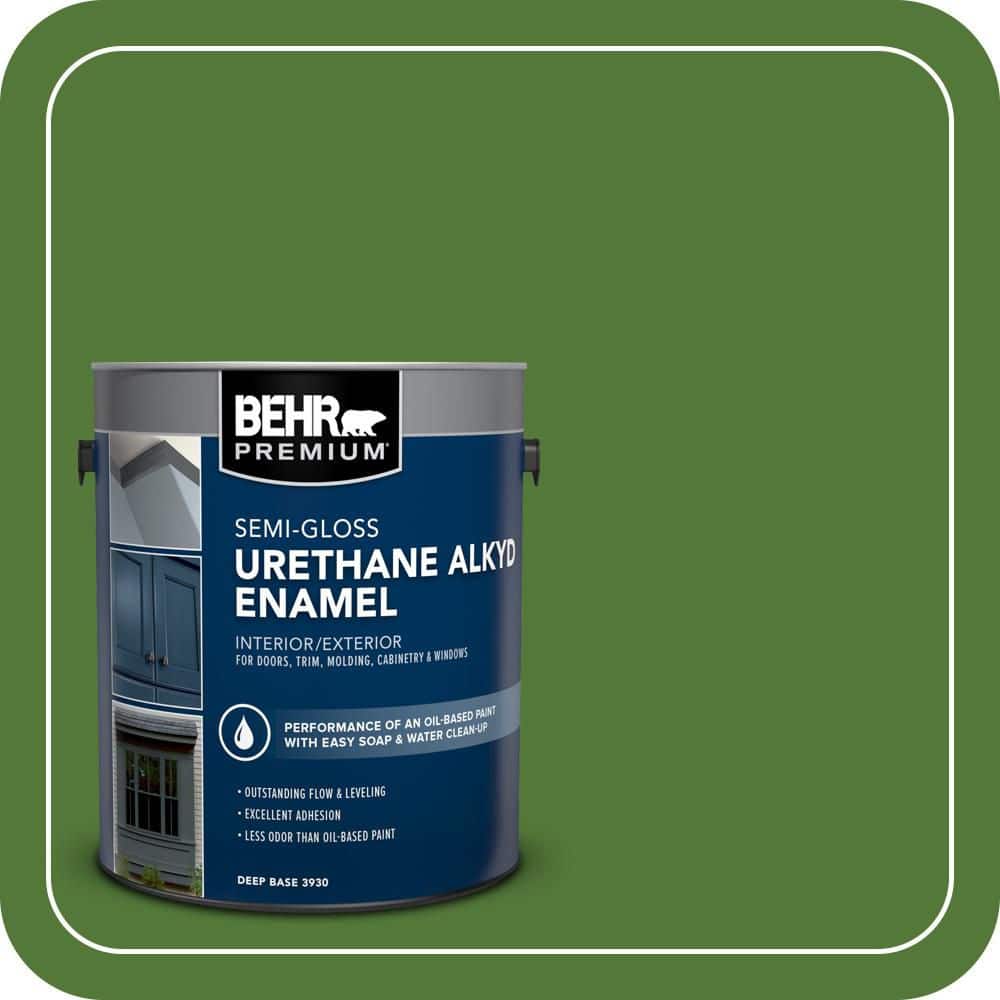 BEHR PREMIUM 1 gal. #P380-7 Luck of the Irish Urethane Alkyd Semi-Gloss Enamel Interior/Exterior Paint (1)