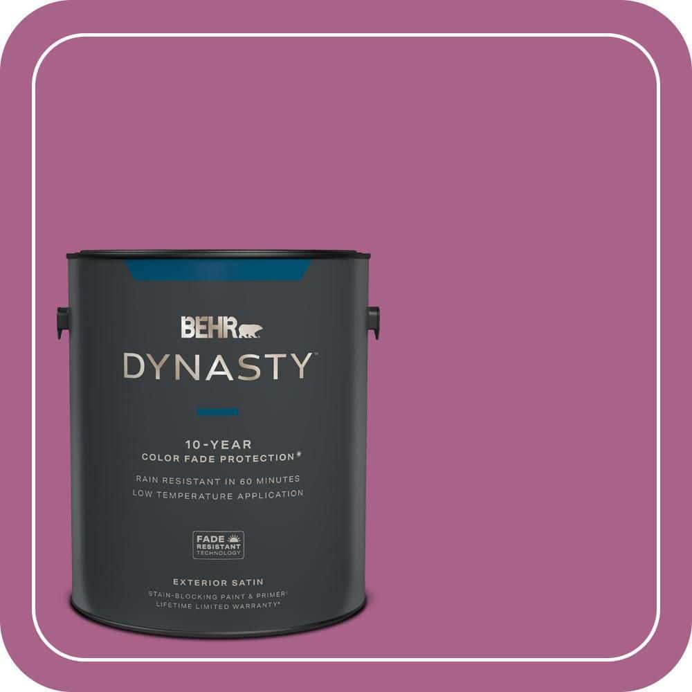 BEHR DYNASTY 1 gal. #690B-6 Wild Mulberry Satin Enamel Exterior Stain-Blocking Paint & Primer