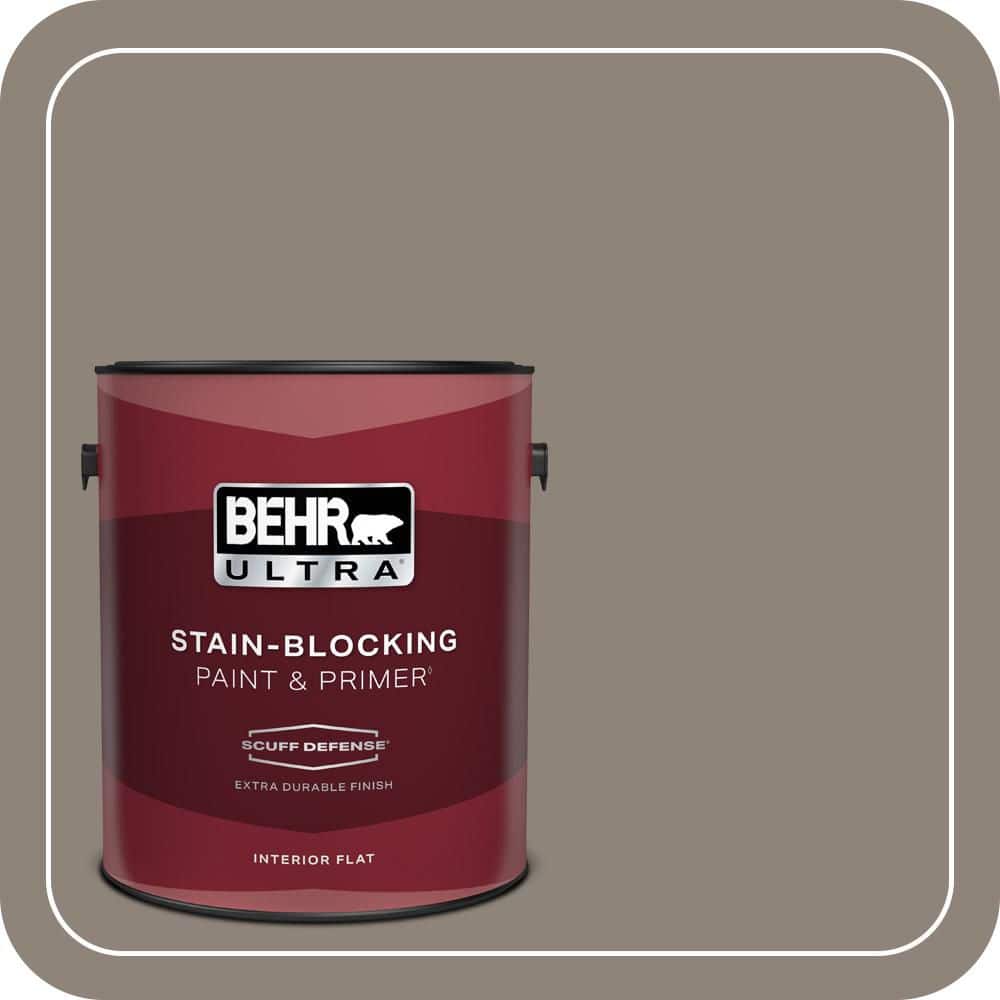 BEHR ULTRA 1 gal. #N200-5 Woodcraft Extra Durable Flat Interior Paint & Primer