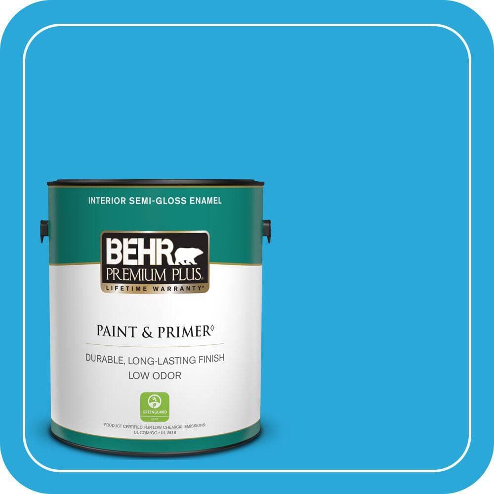 BEHR PREMIUM PLUS 1 gal. #MQ4-56 El Capitan Semi-Gloss Enamel Low Odor Interior Paint & Primer