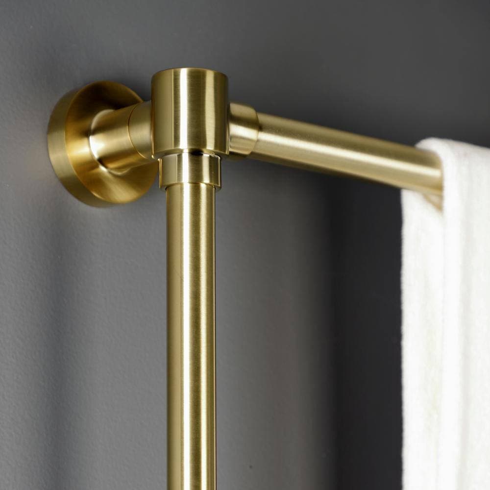 Kingston Brass Gallant 3-Bar Wall Mount Towel Rack in Brushed Brass (3)