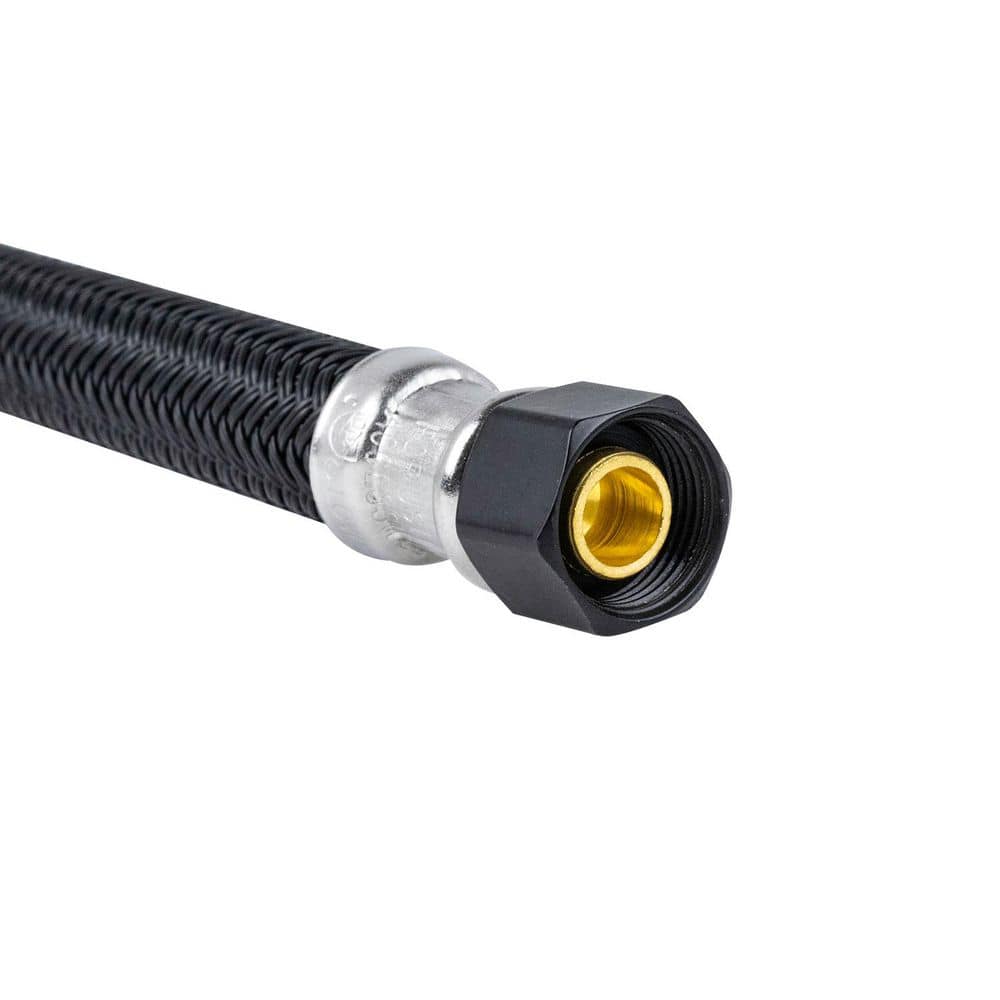 BrassCraft 3/8 in. Compression x 1/2 in. FIP x 20 in. Matte Black Braided Polymer Faucet Connector (3)