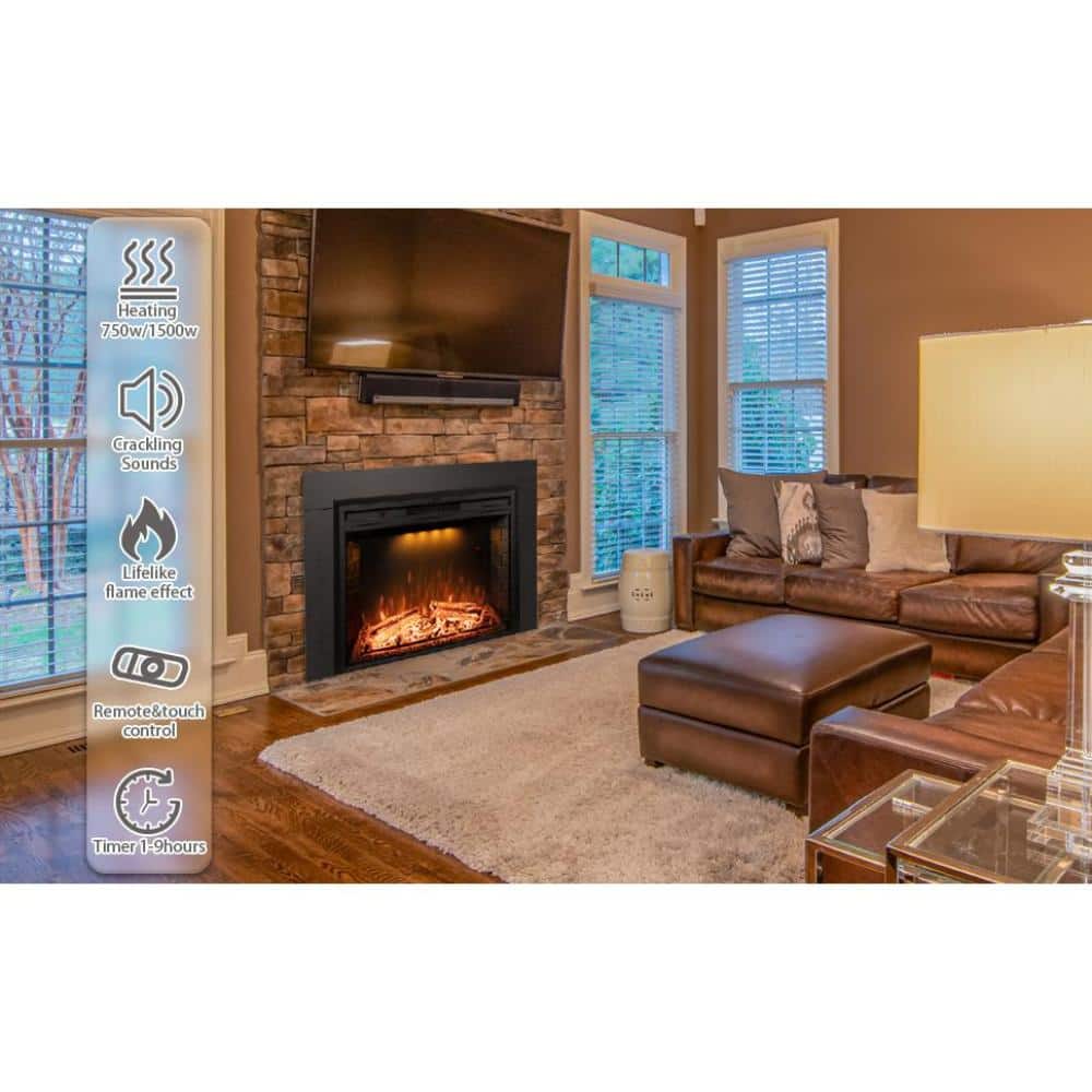 Prismaster ...keeps your home stylish 36 in. Electric Fireplace Insert with Trim Kit (2)