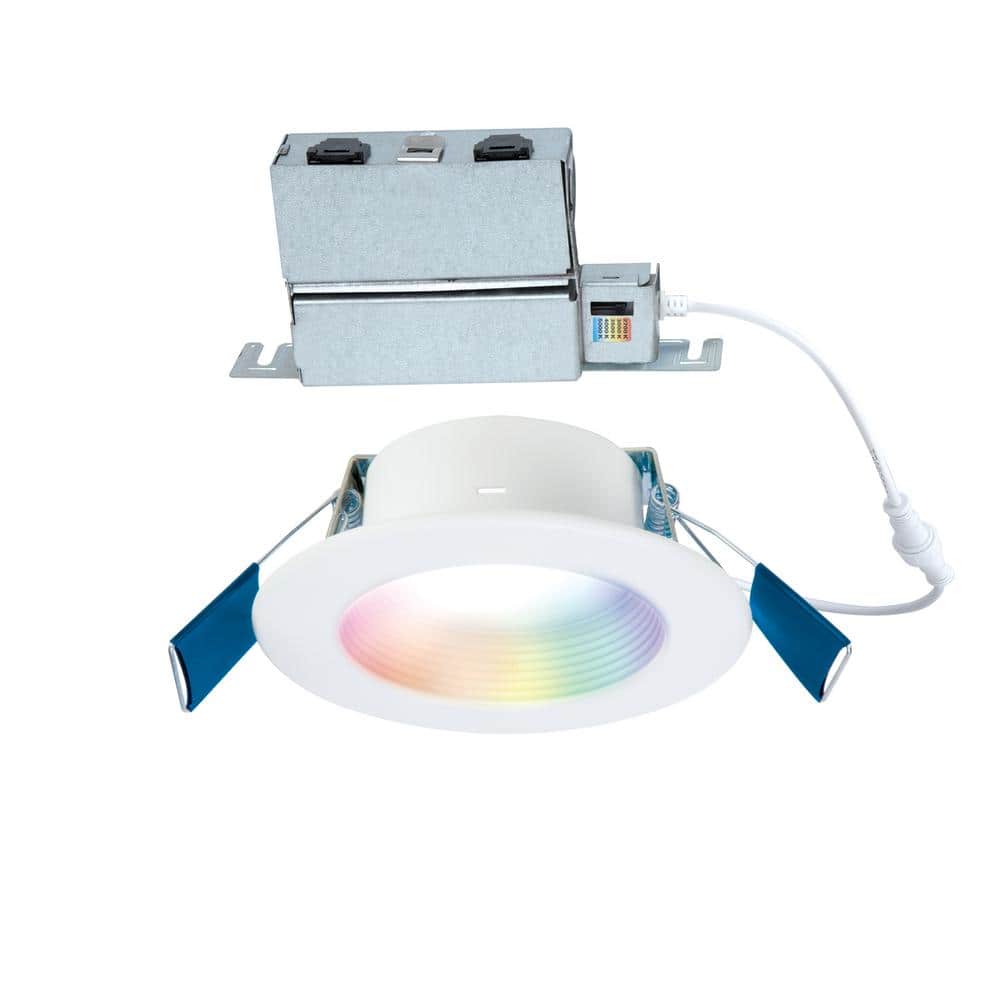 HALO RL 4 in. Color and Tunable White Regresed Canless Smart Wi-Fi LED Recessed Downlight with WiZ Pro (2)