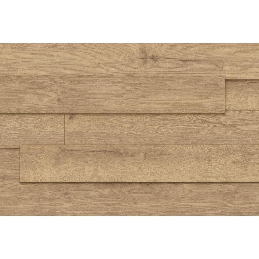 Krono Original 12 MM x 5 in x 51 in Sundance Light Brown Oak 3D Decorative Wall Panel