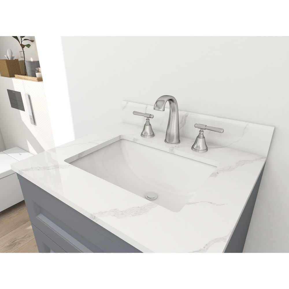 Winette 25 in. 22 in. Bathroom Vanity Top with Single White Rectangular Ceramic Sink (4)