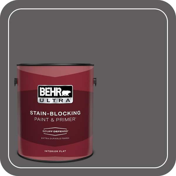 BEHR ULTRA 1 gal. #T17-10 Shades On Extra Durable Flat Interior Paint & Primer (2)
