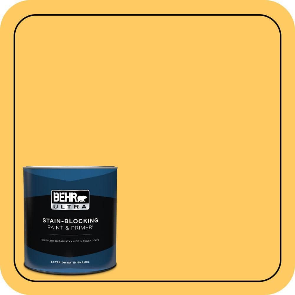 BEHR ULTRA 1 qt. #P260-6 Smiley Face Satin Enamel Exterior Paint & Primer
