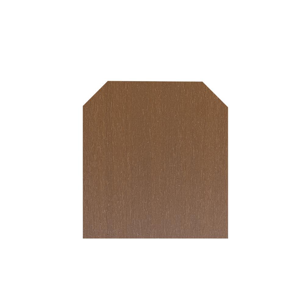 Frame It All 0.40 in. x 5.51 in. x 48.00 in. Teak Capped Composite Dog Ear Fence Picket (5-Pack) (2)