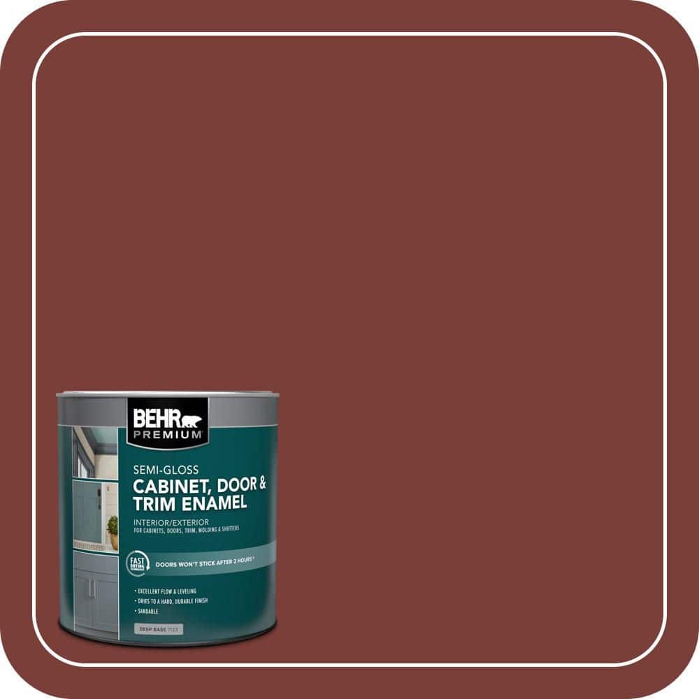 BEHR PREMIUM 1 qt. #PPU2-02 Red Pepper Semi-Gloss Enamel Interior/Exterior Cabinet, Door & Trim Paint