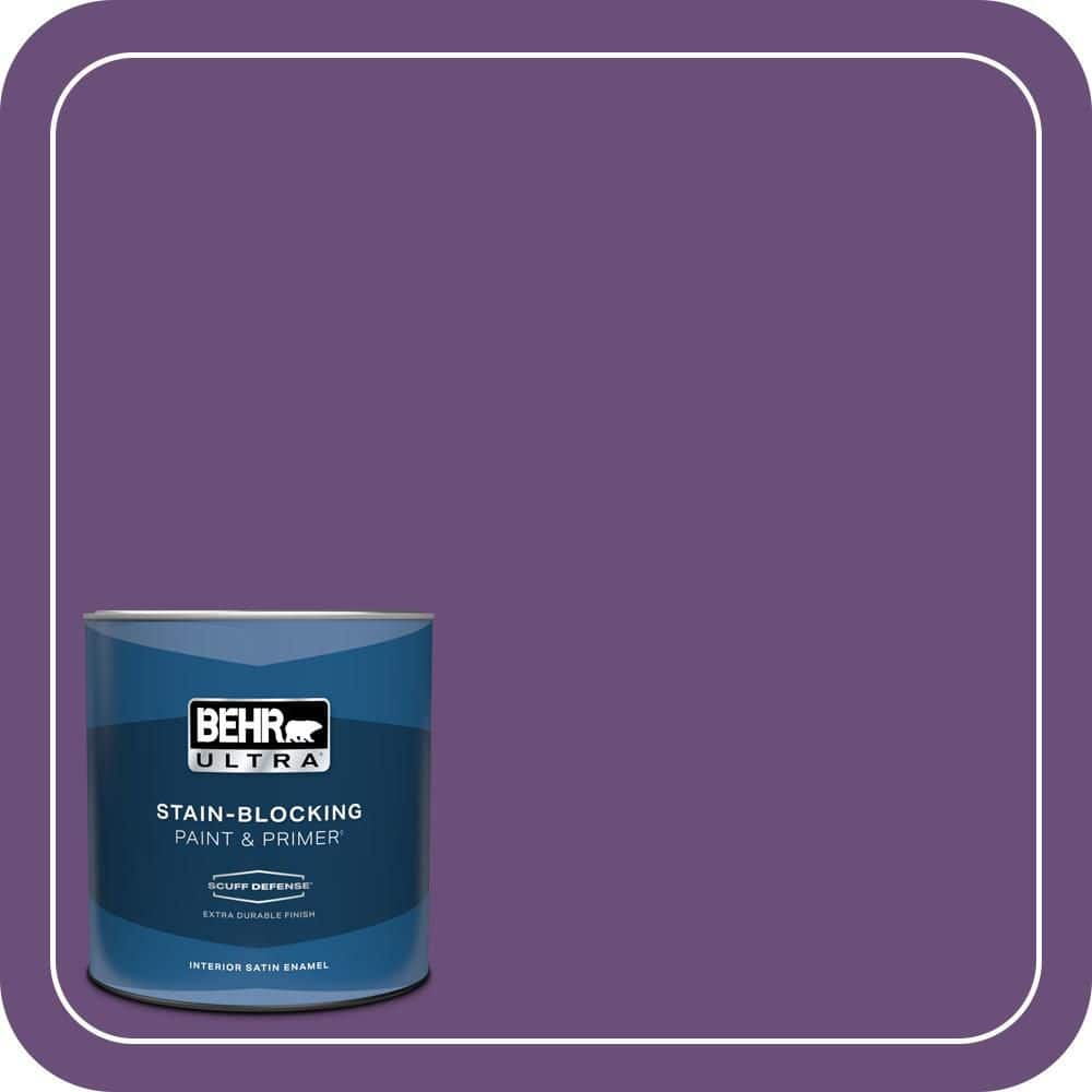 BEHR ULTRA 1 qt. #660B-7 Exotic Purple Extra Durable Satin Enamel Interior Paint & Primer