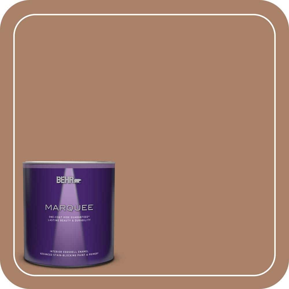BEHR MARQUEE 1 qt. #MQ2-42 Warm Cognac One-Coat Hide Eggshell Enamel Interior Paint & Primer