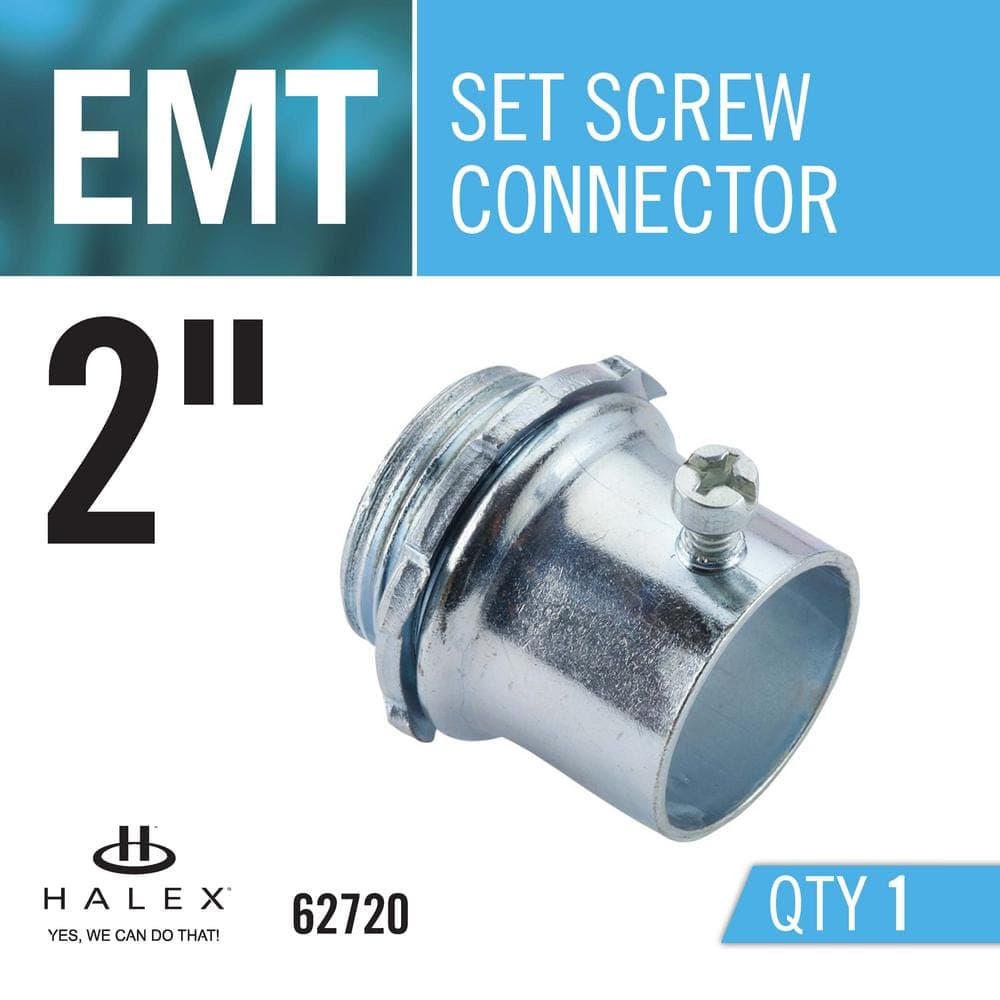 Halex 2 in. Electrical Metallic Tube (EMT) Set-Screw Connector (2)