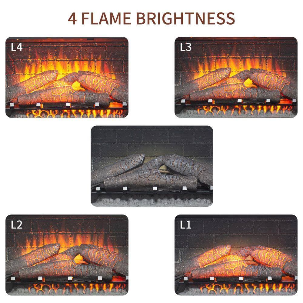 Unbranded 36 in. Ventless Infrared Electric Fireplace Insert with Removable Trim kit, Touch Panel Home Decor Heater (3)