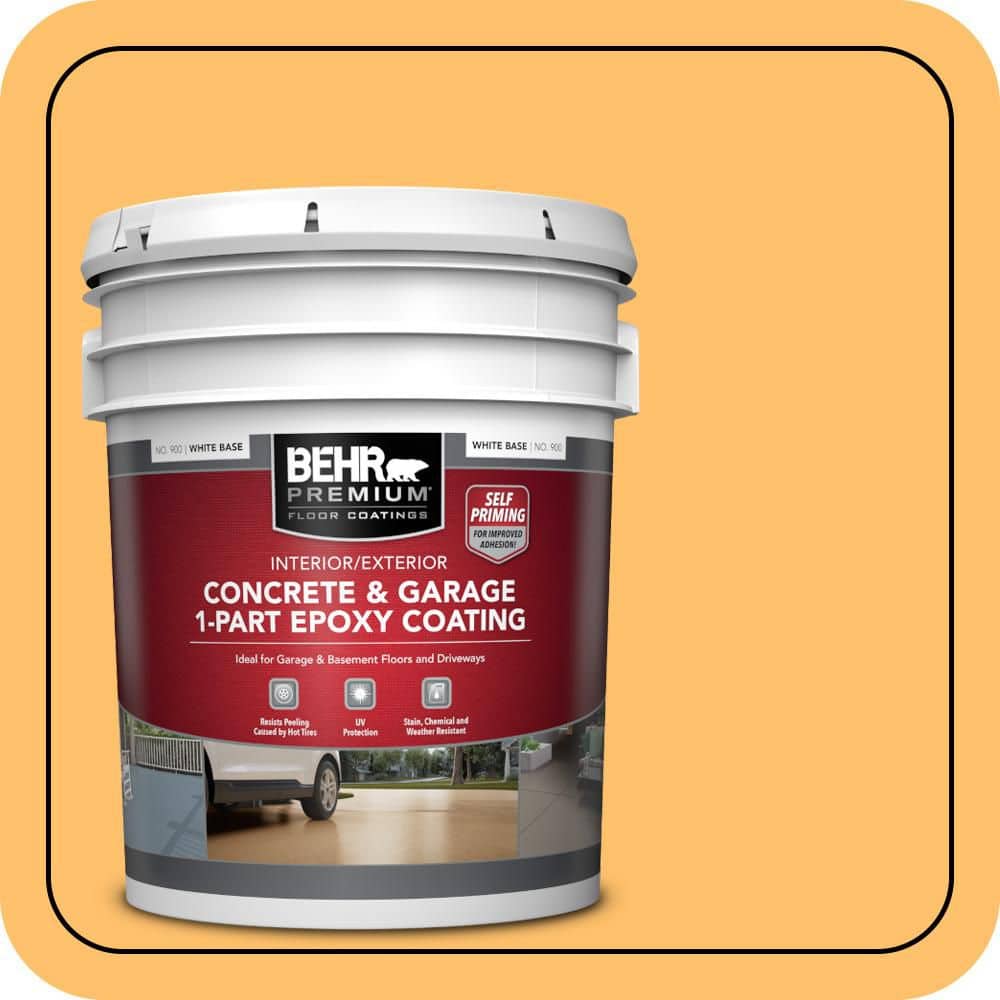 BEHR PREMIUM 5 gal. #P250-5 Solar Storm Self-Priming 1-Part Epoxy Satin Interior/Exterior Concrete and Garage Floor Paint (1)