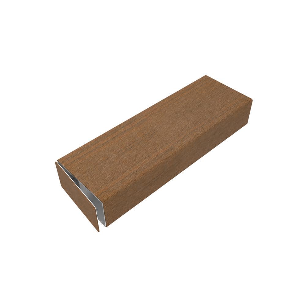 NewTechWood Alusions 2 in. x 4 in. Wood Grain Peruvian Teak Composite Aluminum Coextruded End Caps (Bag of 10) (3)