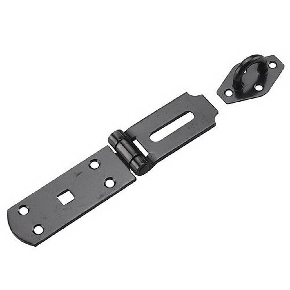 Onward 9 3/16 in. (233 mm) Black Heavy-Duty Steel Hasp for Indoor or Outdoor General Use