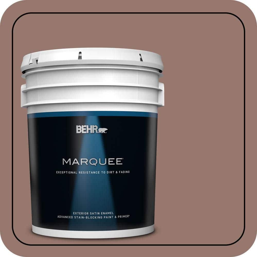 BEHR MARQUEE 5 gal. #N160-5 Chocolate Delight Satin Enamel Exterior Paint & Primer