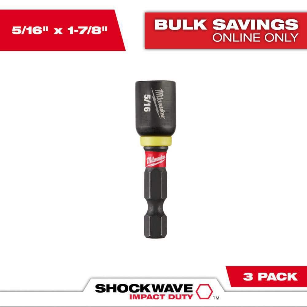 Milwaukee SHOCKWAVE Impact Duty 7/16 in. 1-7/8 in. Alloy Steel Magnetic Nut Driver