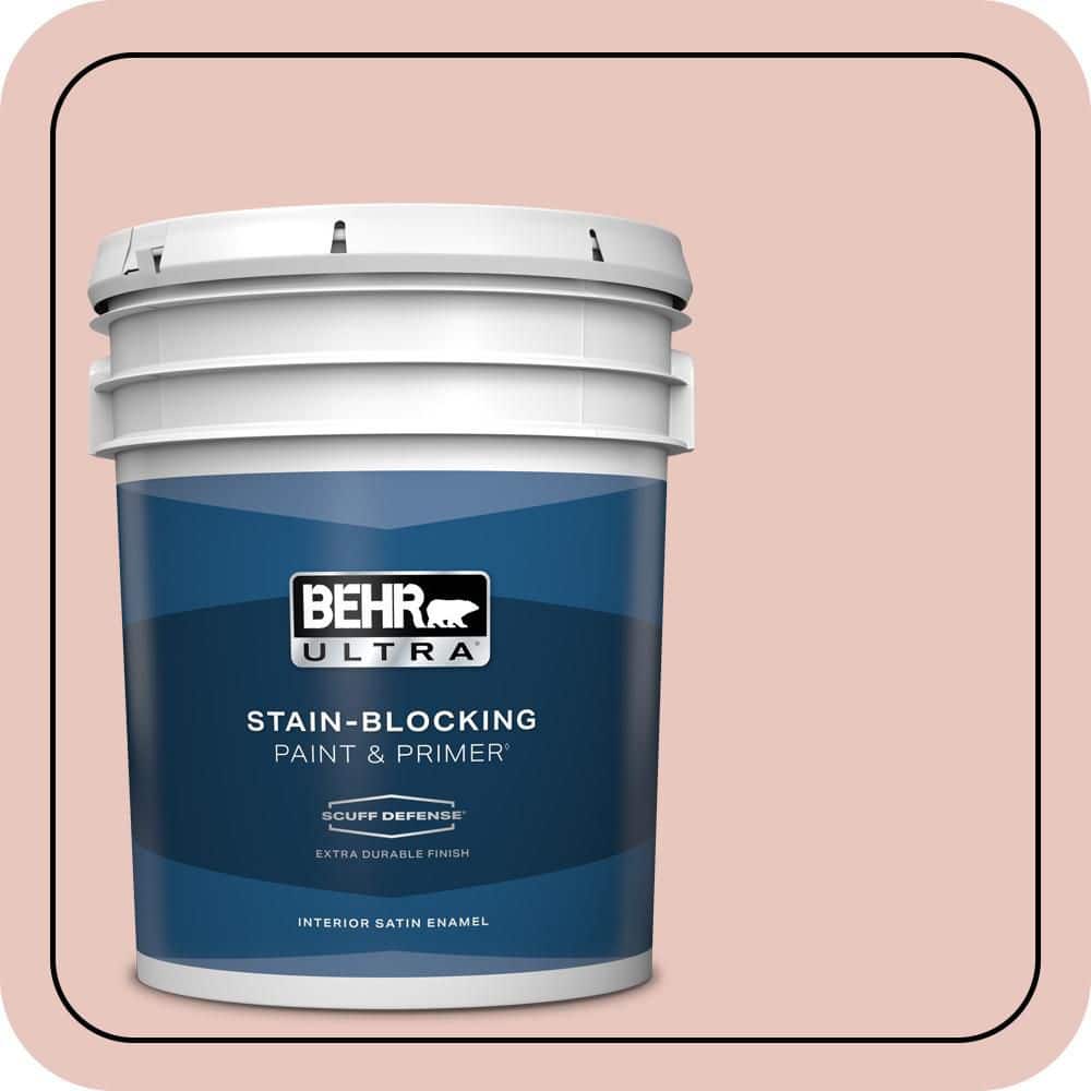 BEHR ULTRA 5 gal. #S160-1 Iced Cherry Extra Durable Satin Enamel Interior Paint & Primer