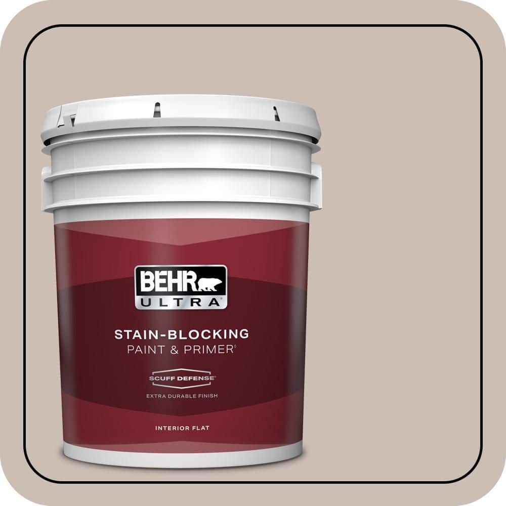 BEHR ULTRA 5 gal. #N180-3 Race Track Extra Durable Flat Interior Paint & Primer