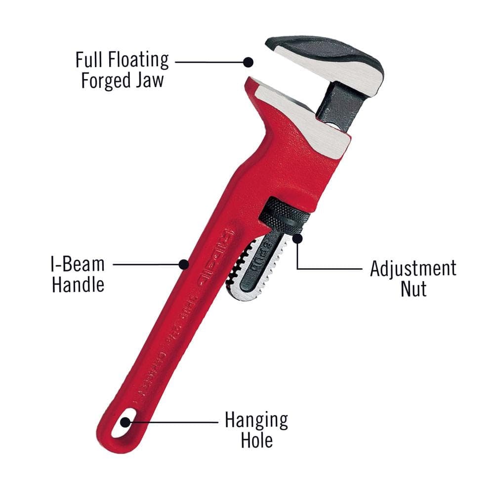 RIDGID 12 in. Spud Wrench Plumbing Pipe Tool with Smooth, Narrow Jaws for 3/8 in. to 2-5/8 in. Pipe Capacity (3)