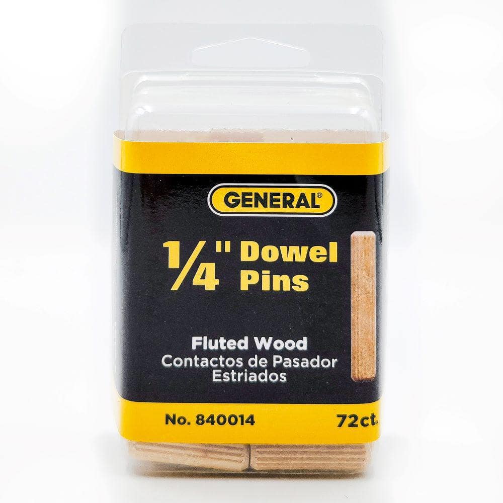 General Tools 1.13 in. x 1/4 in. Fluted Dowel Pins (2)