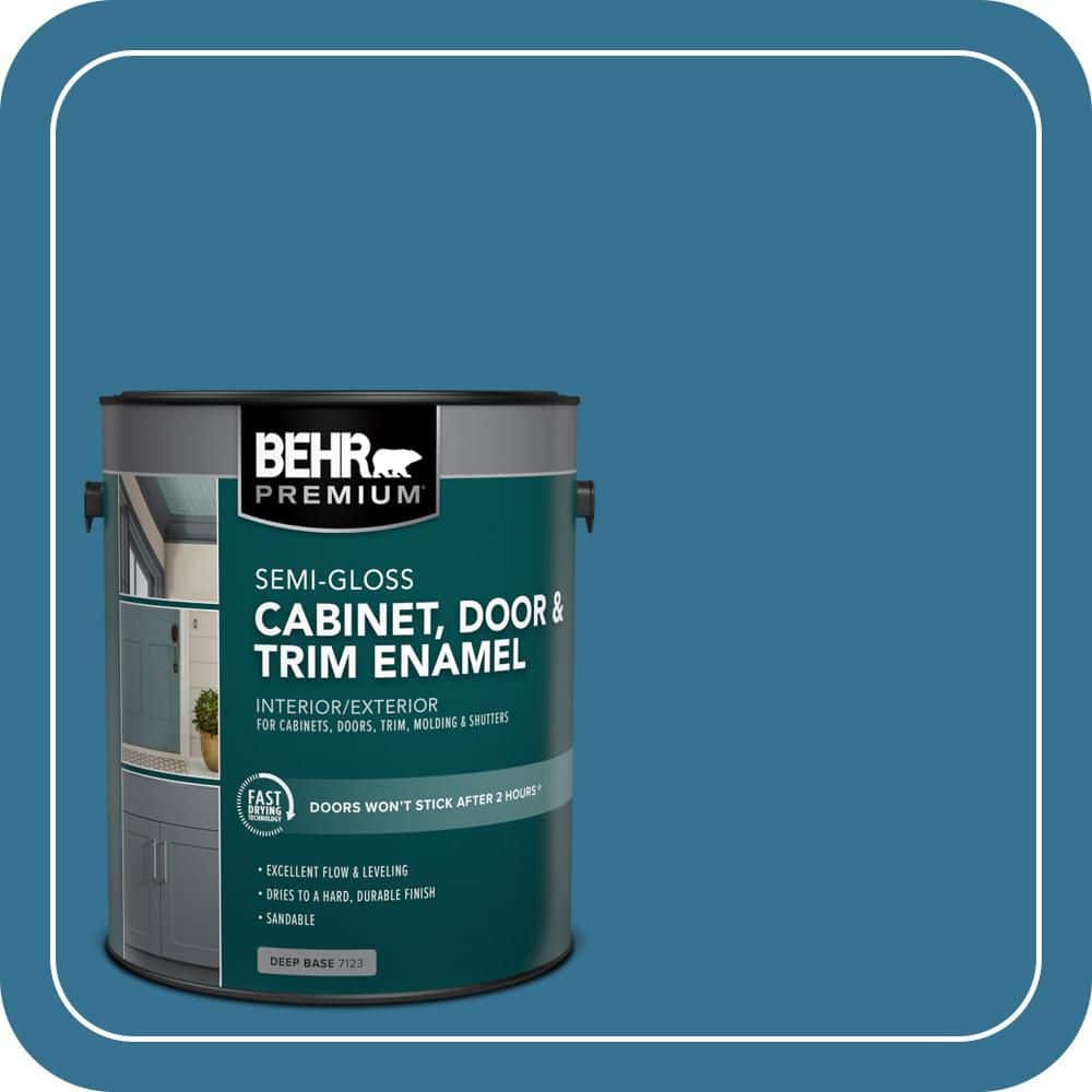 BEHR PREMIUM 1 gal. #T18-14 Soul Search Semi-Gloss Enamel Interior/Exterior Cabinet, Door & Trim Paint