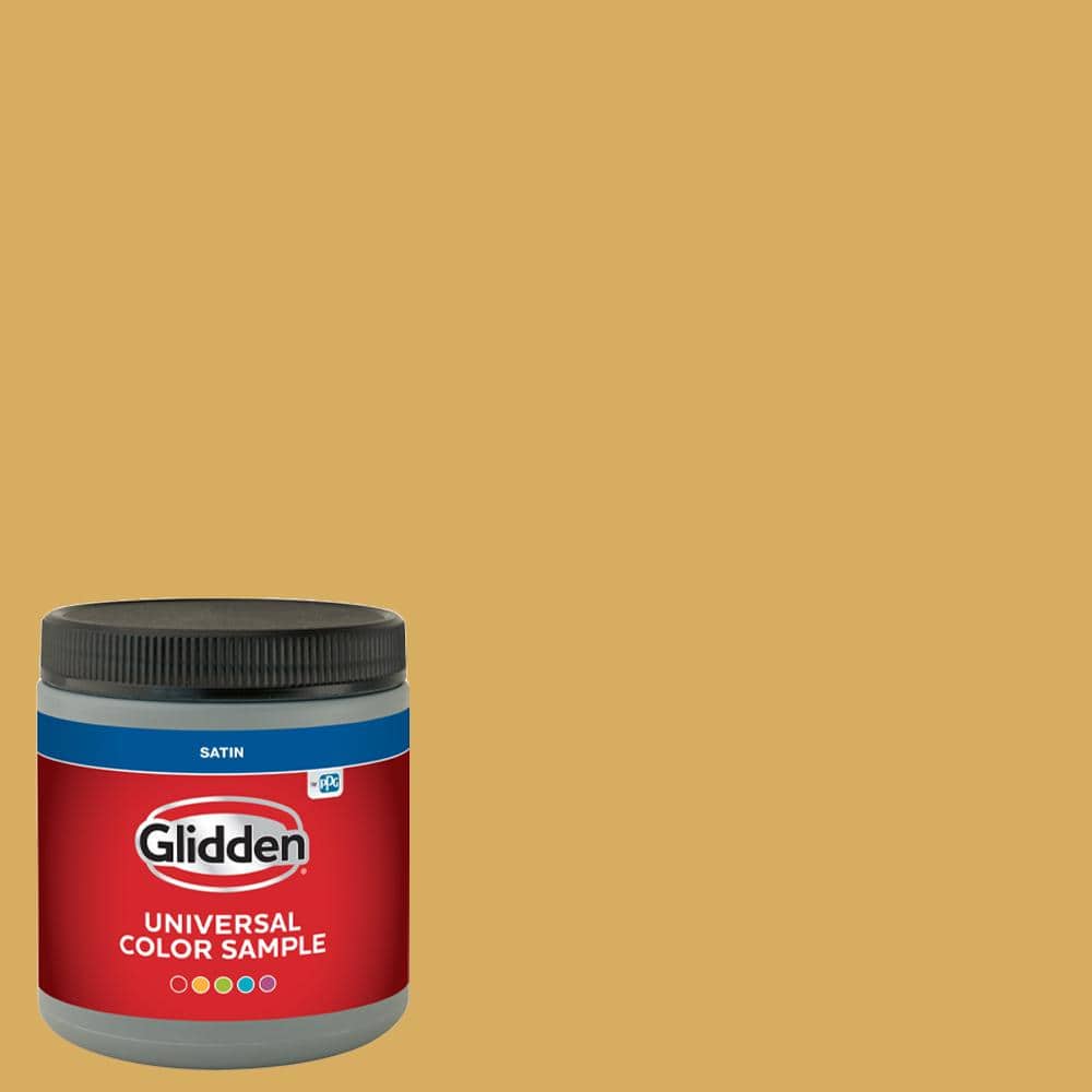 Glidden 8 oz. PPG1106-5 Butterscotch Bliss Satin Interior Paint Sample (1)